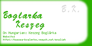 boglarka keszeg business card